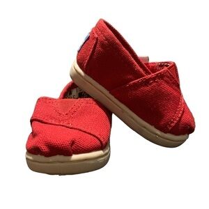 Toms Tiny Alpargata Canvas Shoe Sz 2